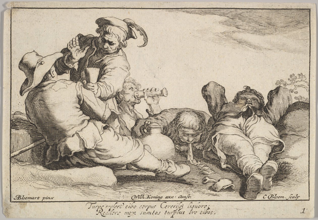 Sysselsättningens nöjen. av Cornelis Bloemaert