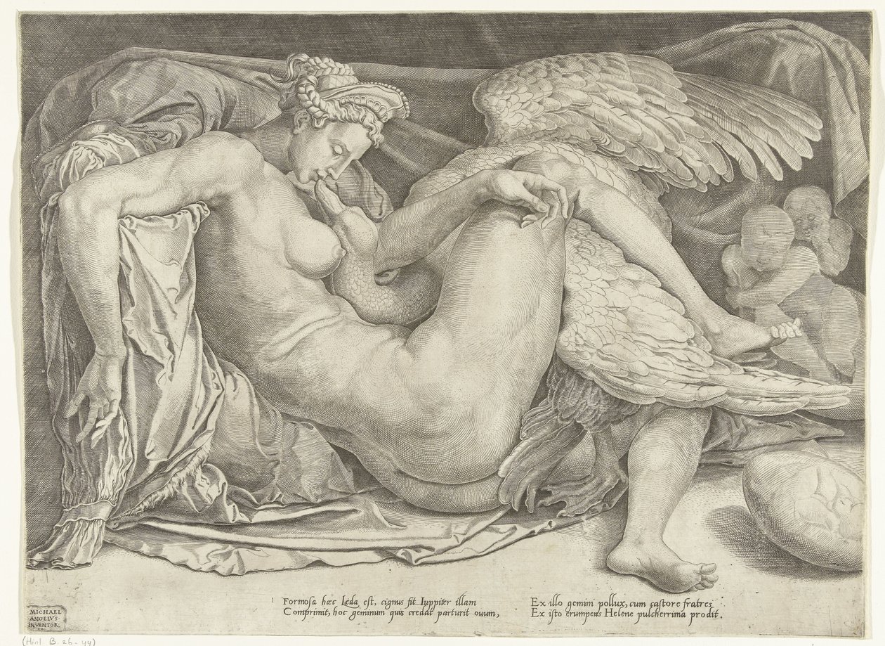 Leda och svanen av Cornelis Bos