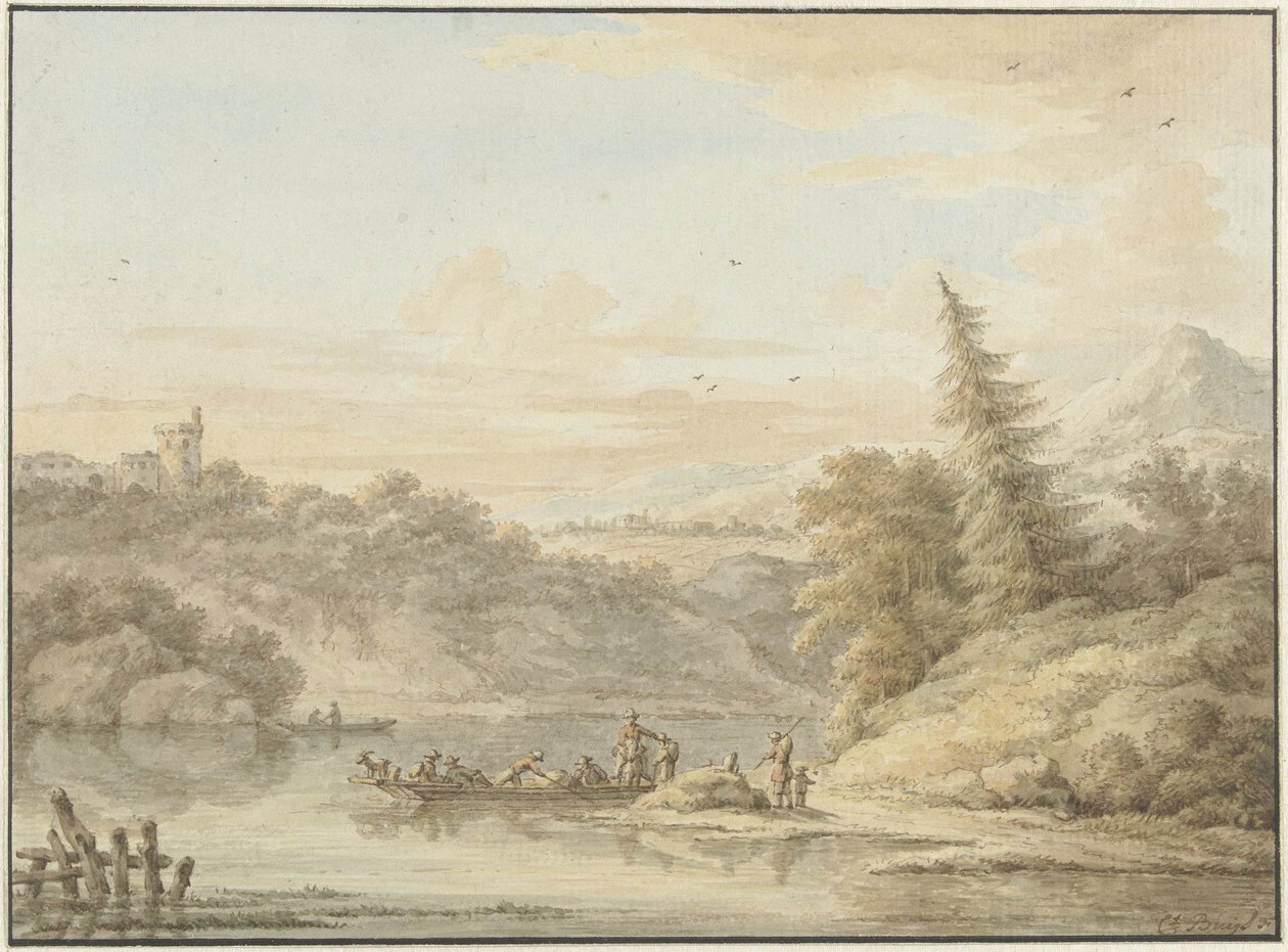 Flodlandskap av Cornelis Buys