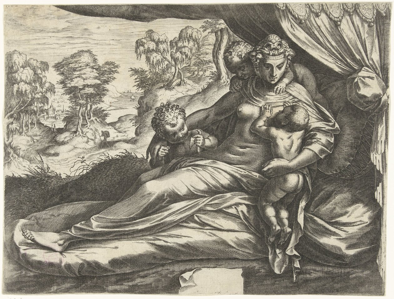 Kärlek (Caritas) av Cornelis Cort