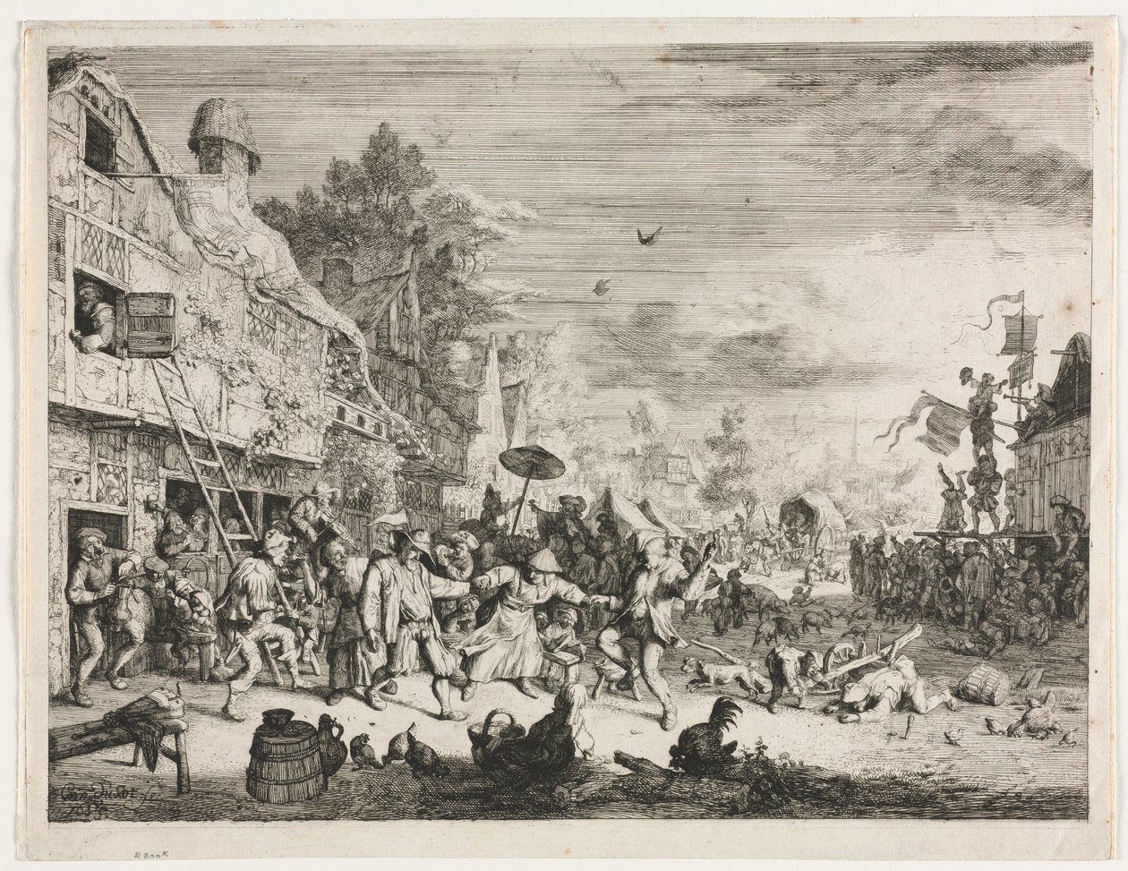 Bymässa av Cornelis Dusart