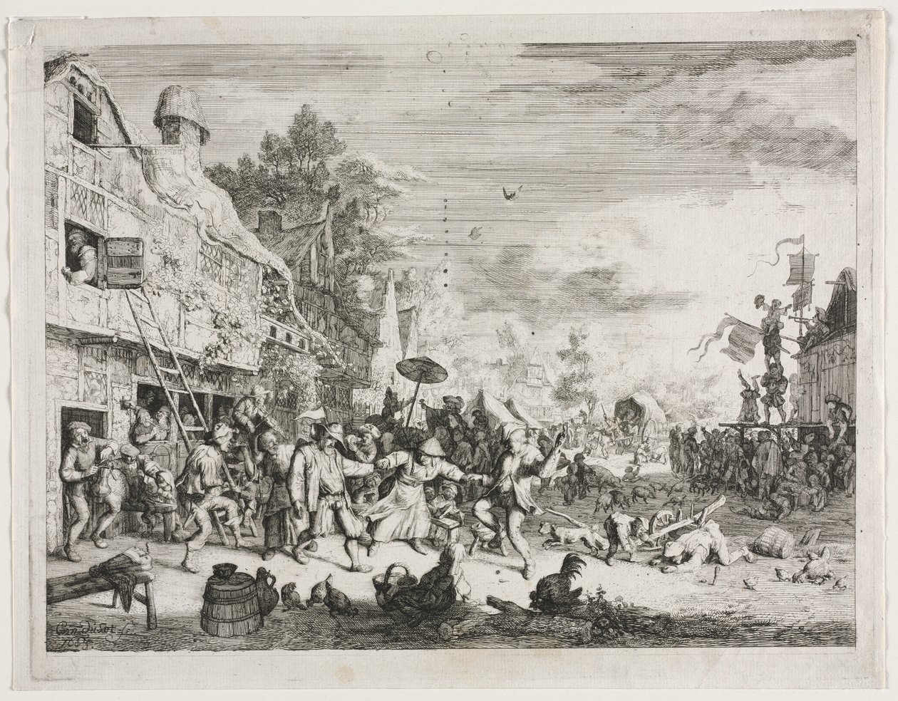 Bymässa av Cornelis Dusart