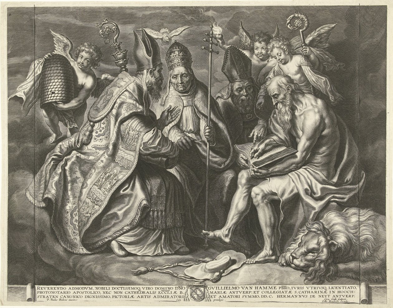 De fyra kyrkofäderna av Cornelis Galle (I)