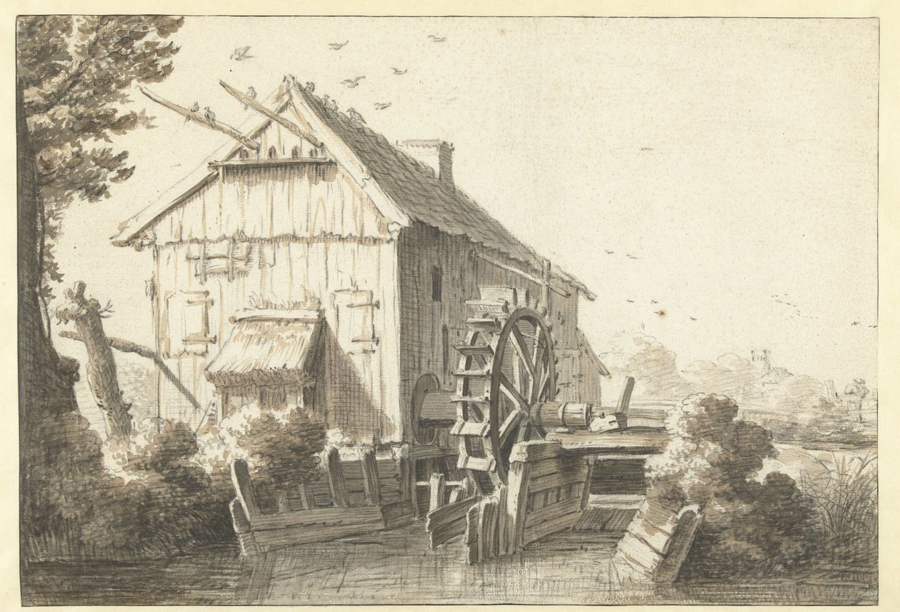 vattenkvarn av Cornelis Saftleven (attributed to)