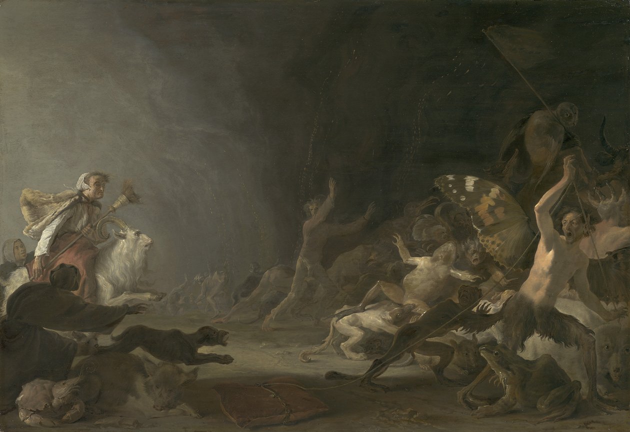 A Witches" Sabbat, ca 1650 av Cornelis Saftleven