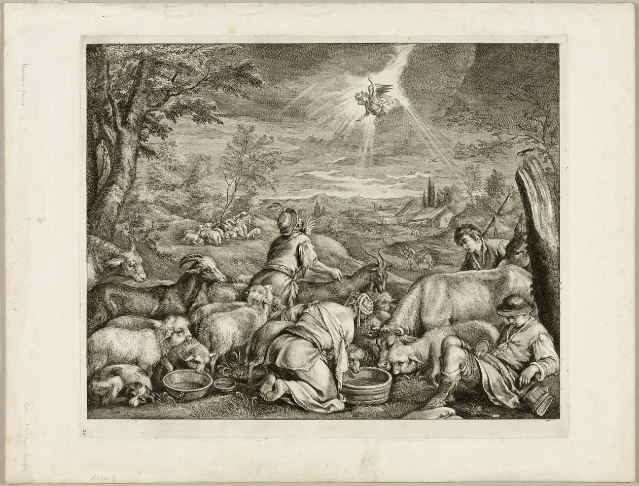 Ängeln som rusar Abraham av Cornelis Visscher