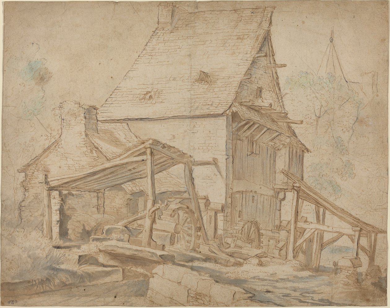 En gammal vattenkvarn av Cornelis Willaerts