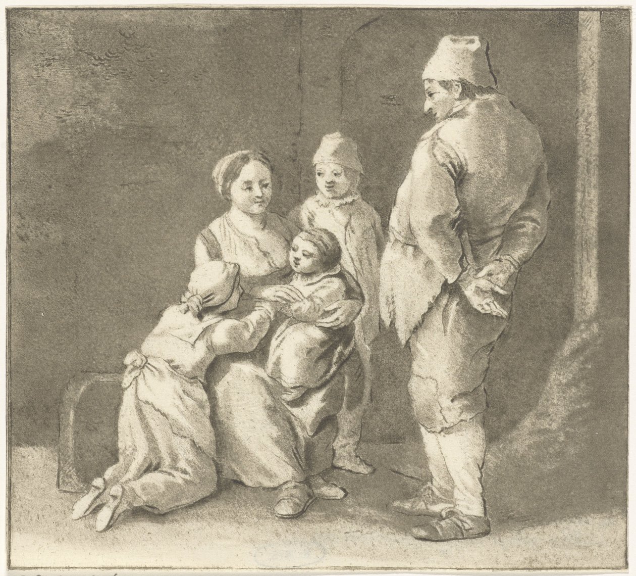 Grupp av figurer av Cornelis van Noorde