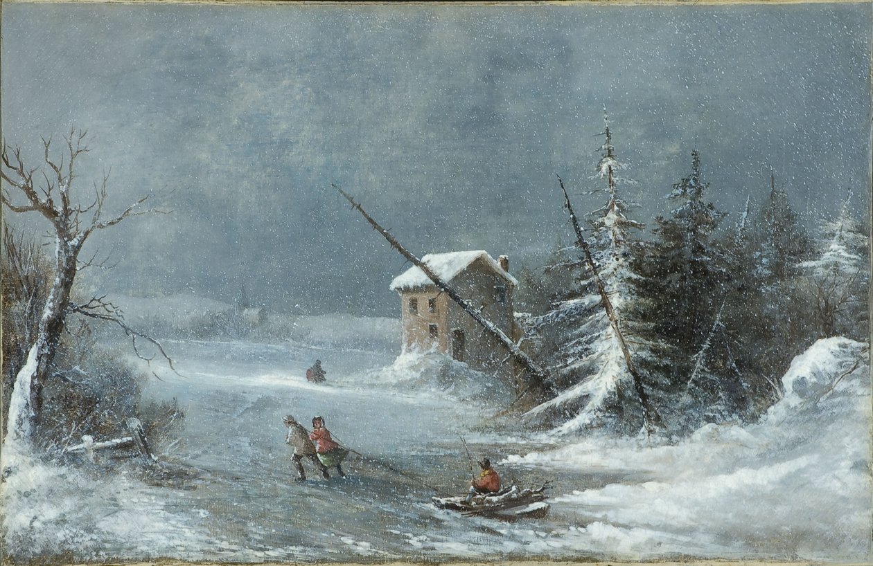 The Blizzard av Cornelius Krieghoff