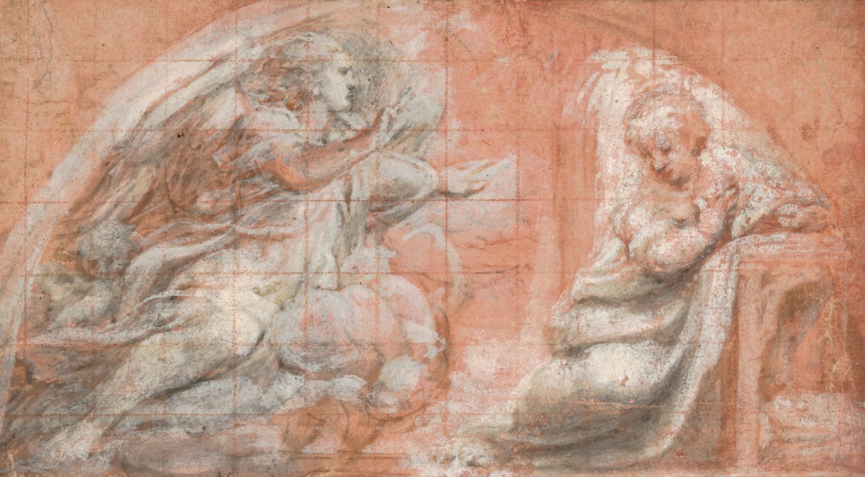 Bebådelsen, ca. 1522-25. av Correggio