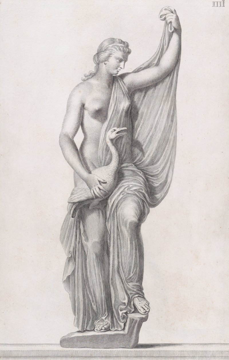 Staty av Leda och svanen, 1734 av Cosimo Mogalli