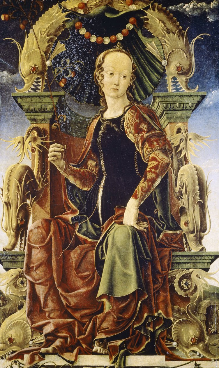 En musa, möjligen Calliope av Cosimo Tura