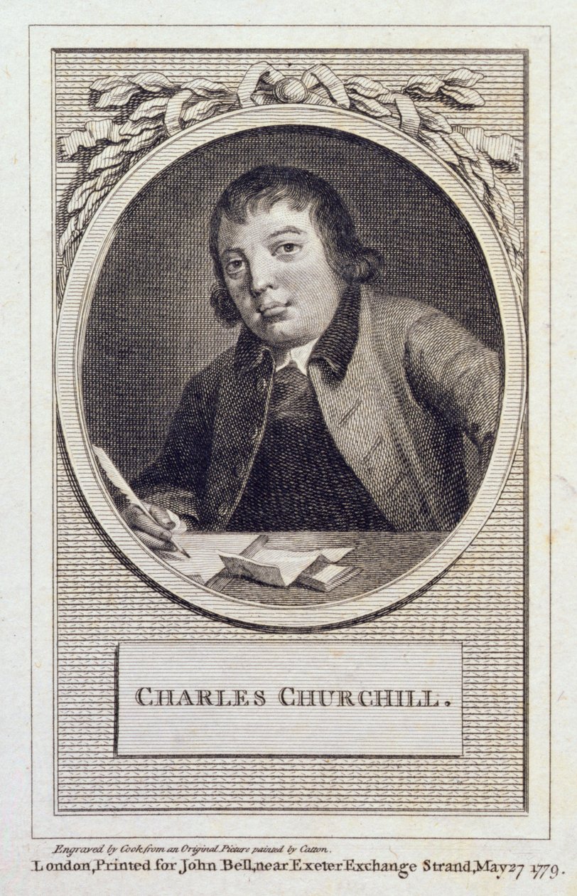 Charles Churchill av Cotton (after)