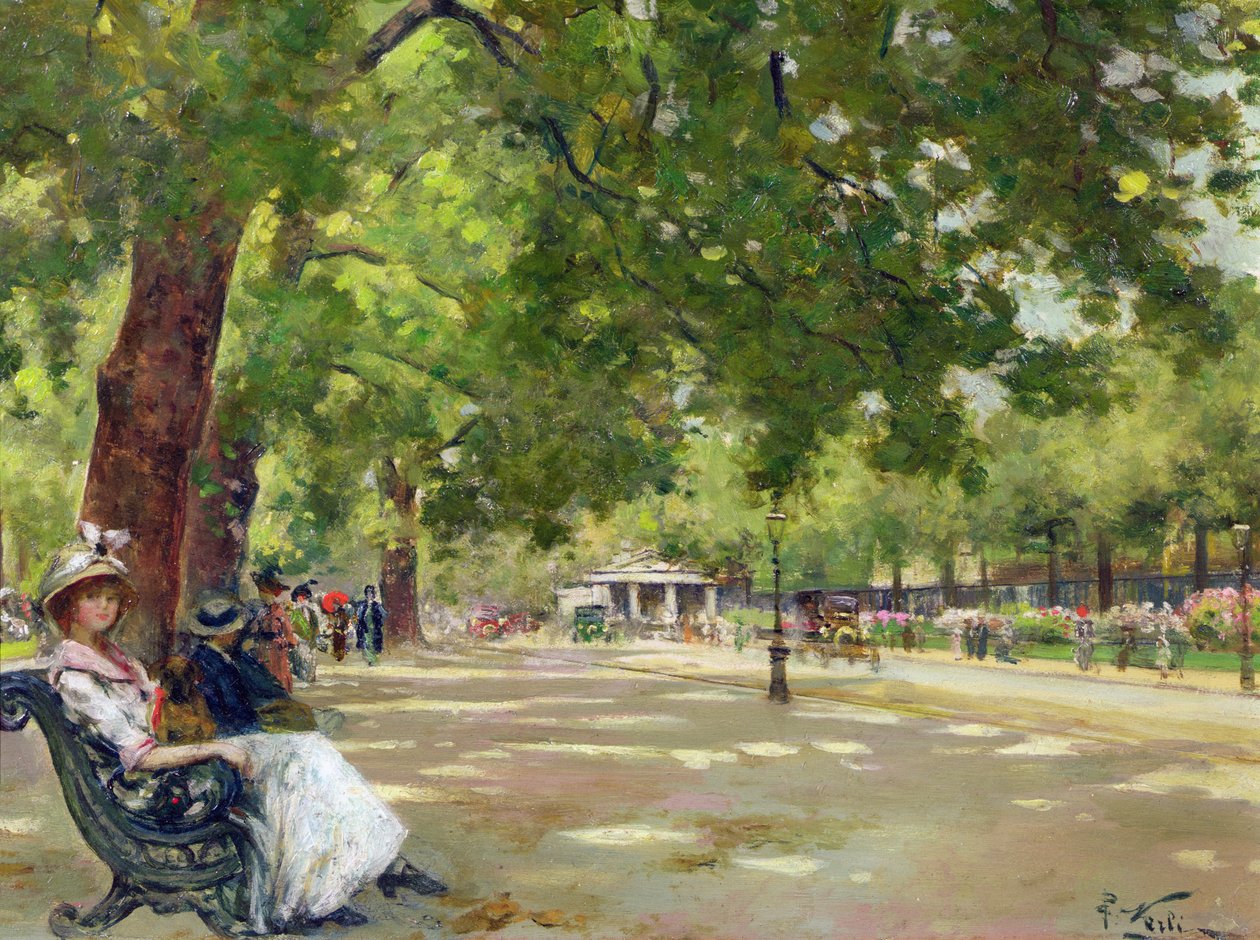 Hyde Park, London av Count Girolamo Pieri Nerli