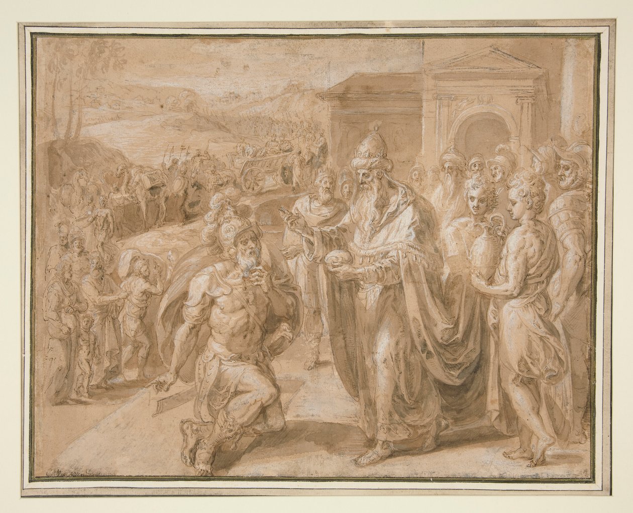Abraham och Melkisedek av Crispin van den Broeck