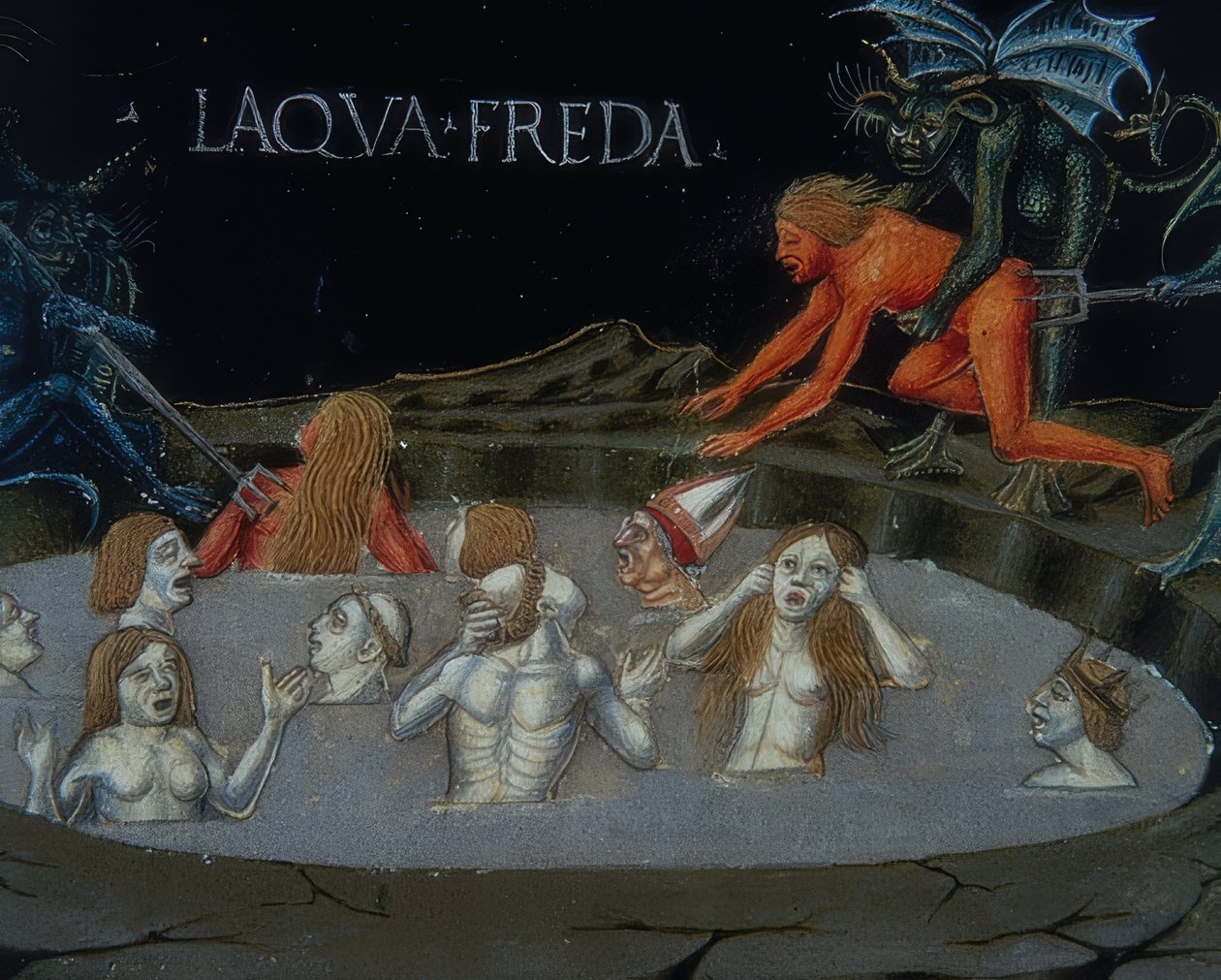 Höllenstrafen (c.154r). 1476 av Cristoforo De Predis