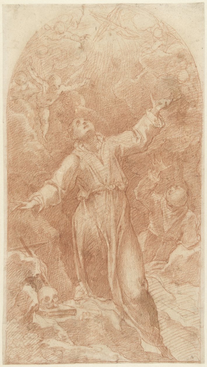 Stigmatisering av Franciskus av Assisi av Cristoforo Pomarancio