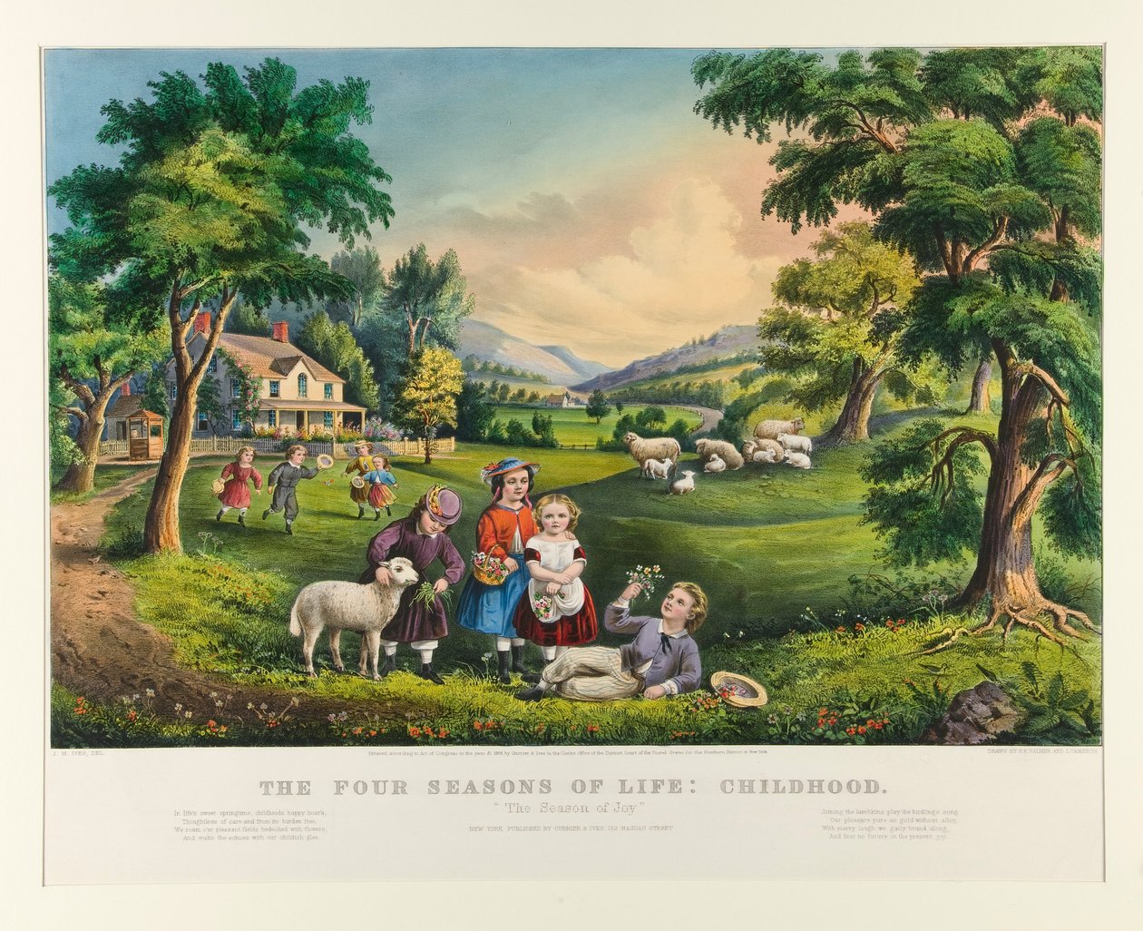 Livets fyra årstider: barndom av Currier and Ives