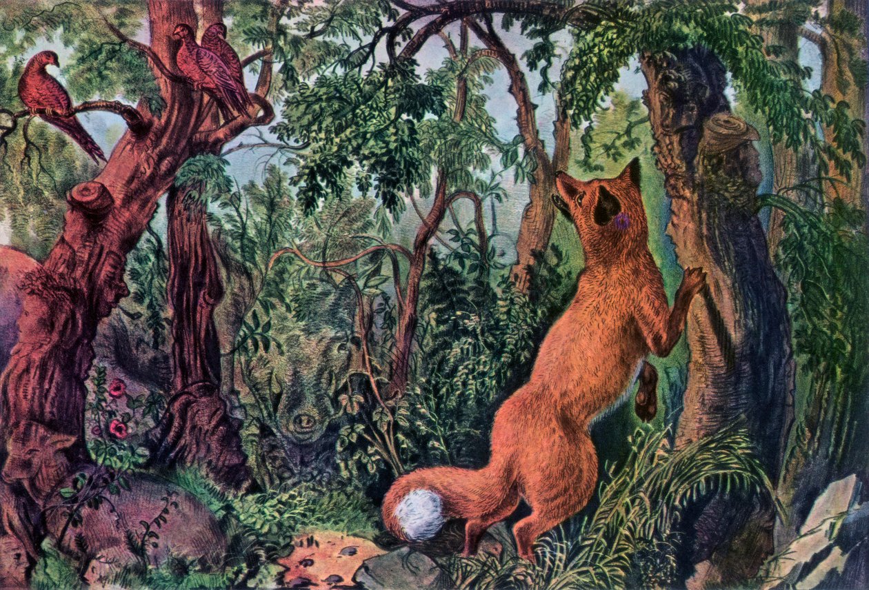 Den förbryllade räven, 1872. av Currier and Ives