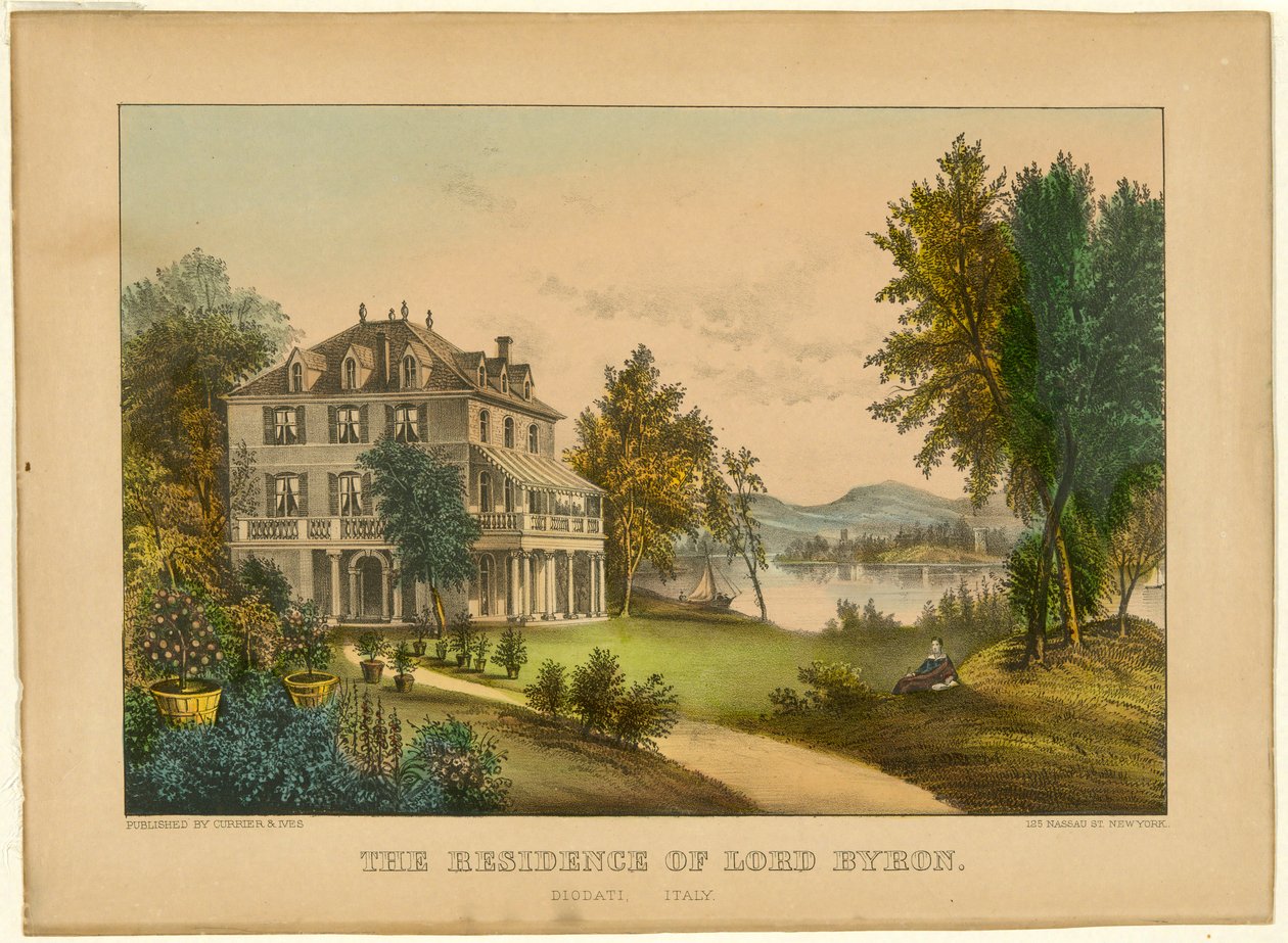 Lord Byrons bostad av Currier and Ives