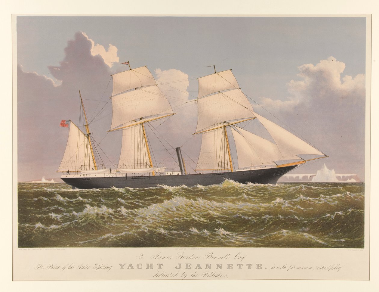 Yacht Jeannette av Currier and Ives