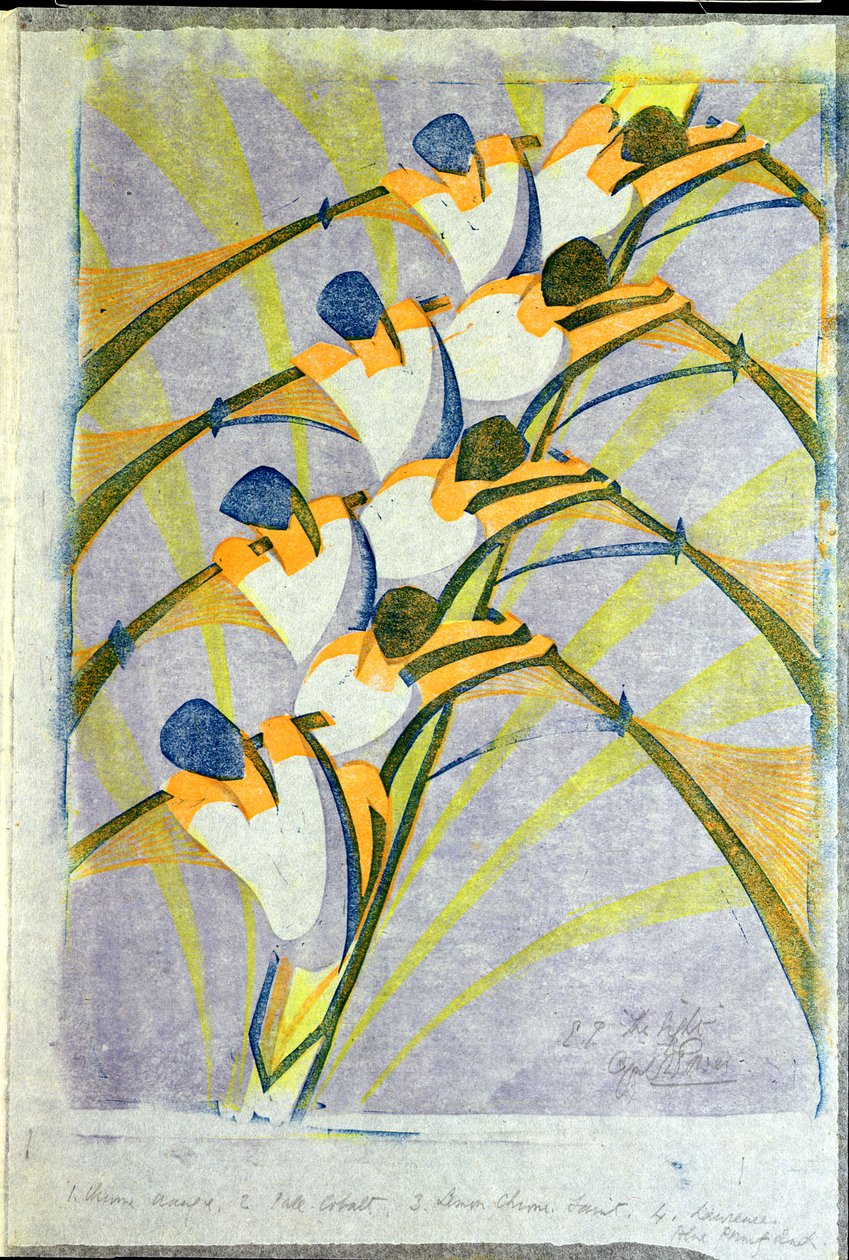 The Eight, ca 1930 (linosnitt) av Cyril Edward Power