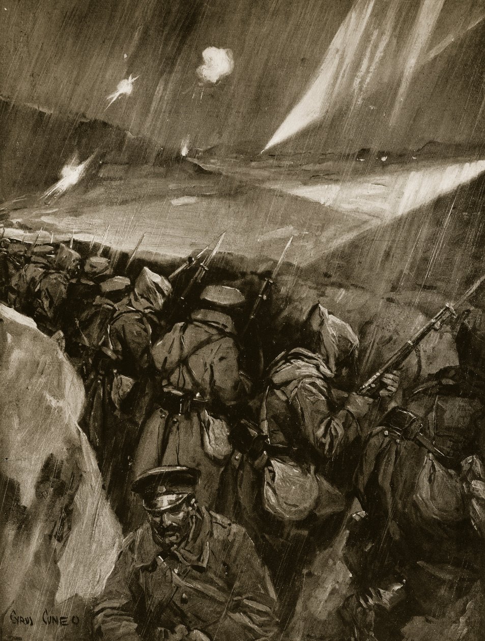 Bulgarer som belägrade Adrianopel, 1912-13 av Cyrus Cuneo