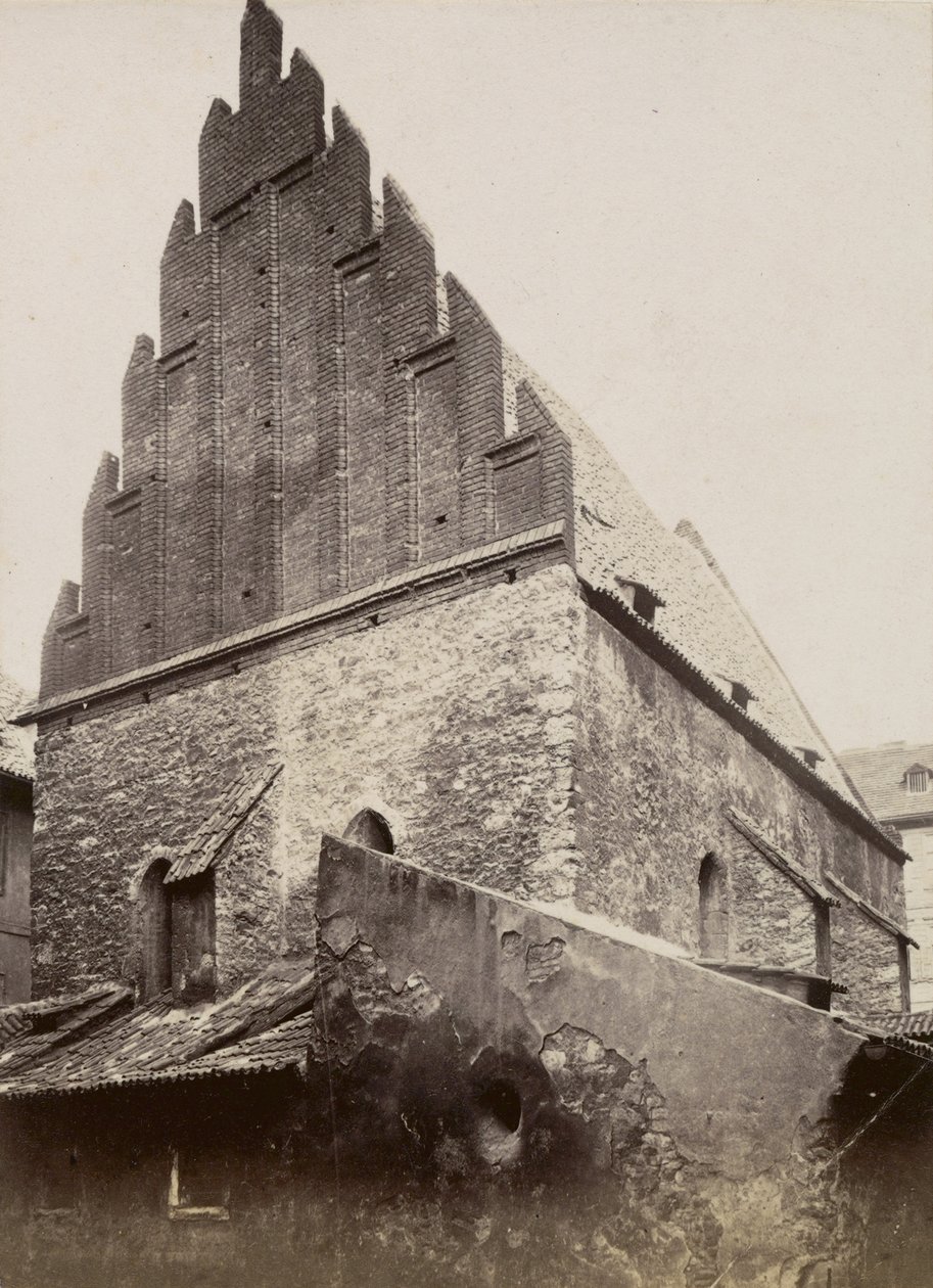 Den gamla nya synagogan, ca 1875 av Czech Photographer Czech Photographer