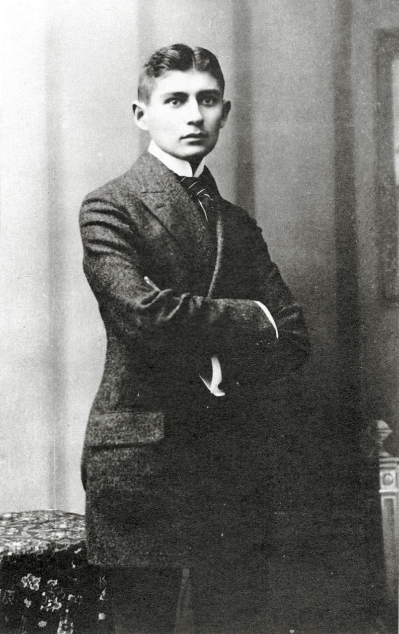 Porträtt av Franz Kafka, (1883 - 1924) av Czech School