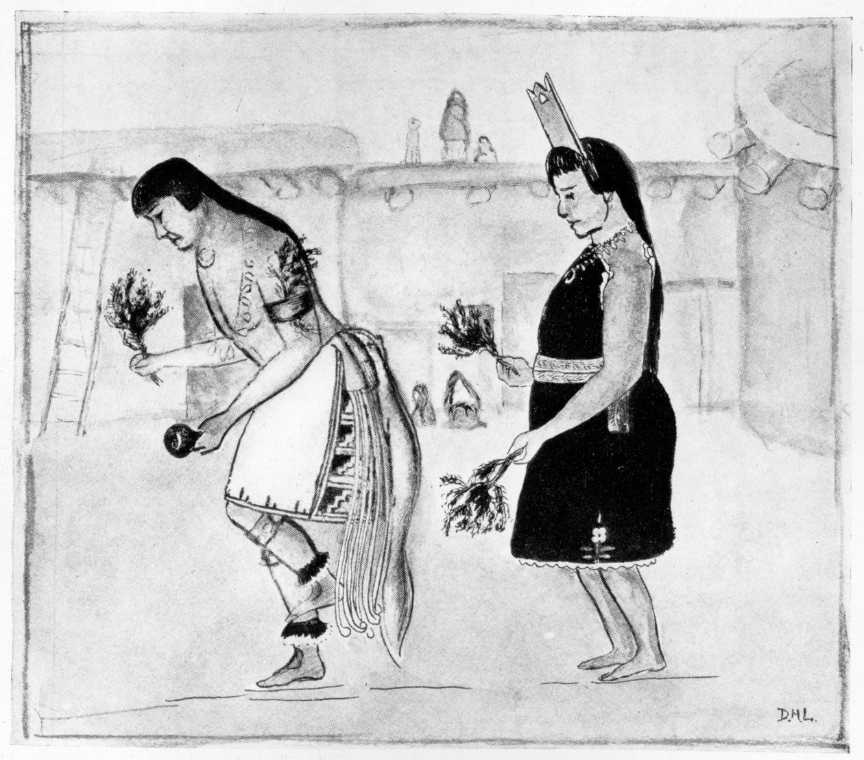 Puebloindianernas dansare, ca 1925 av D. H. Lawrence
