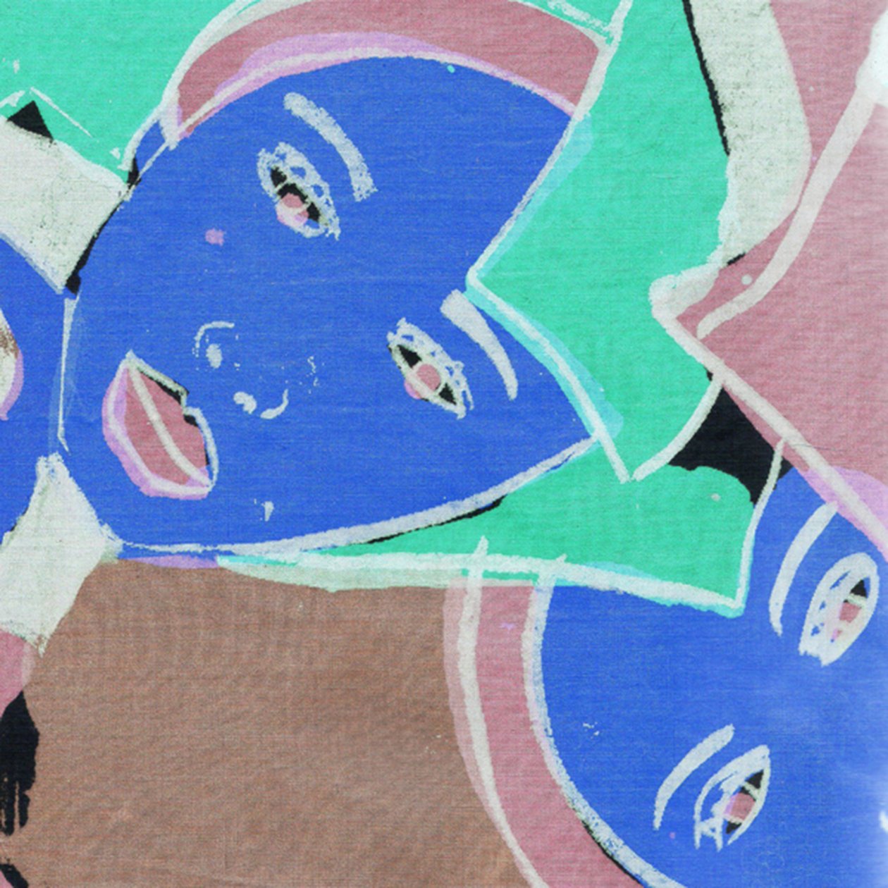 Blue Faces, 2017 (digital) av Daisy de Villeneuve