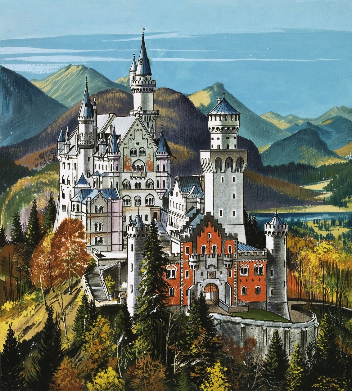 Slottet Neuschwanstein av Dan Escott