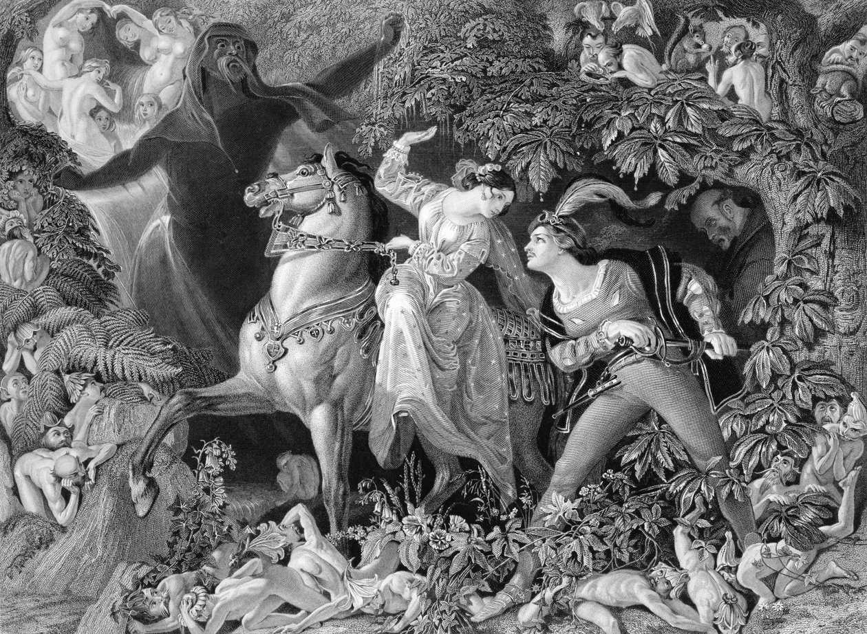 Undine, graverad av Charles W. Sharpe (1818-99) 1855 av Daniel Maclise