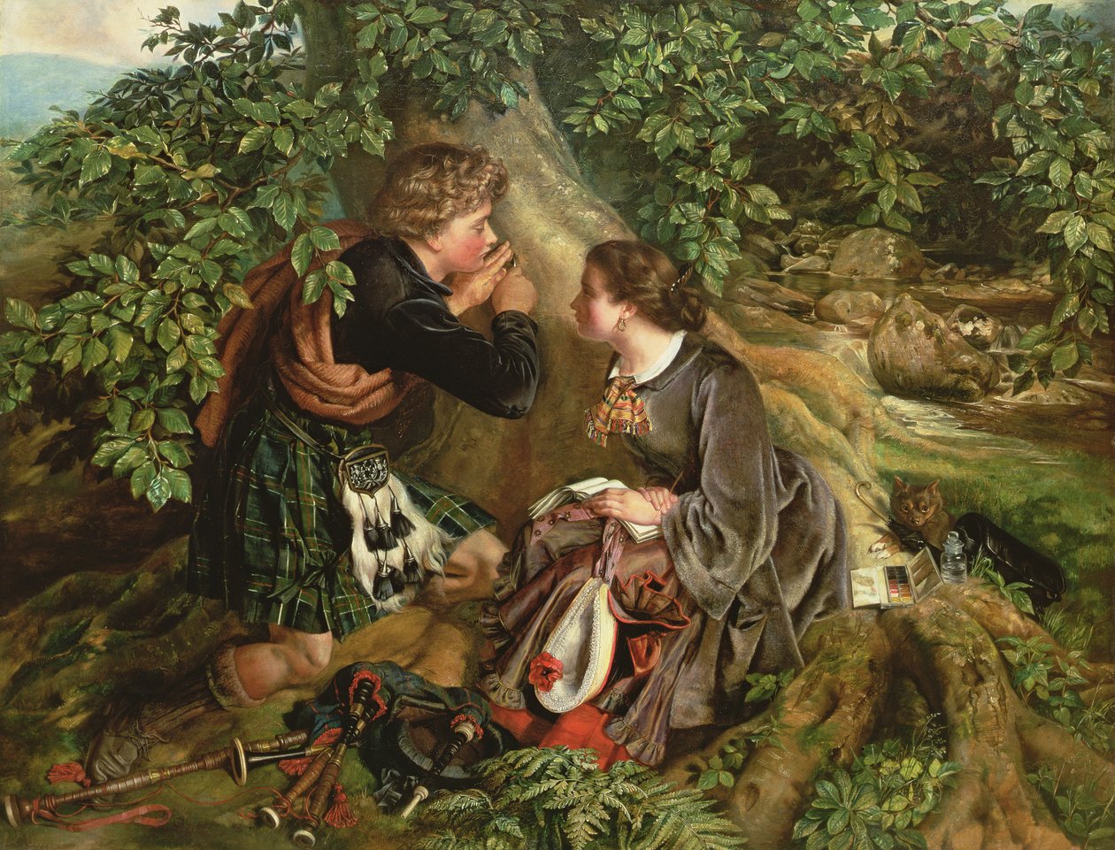 Skotska älskare, 1863 av Daniel Maclise
