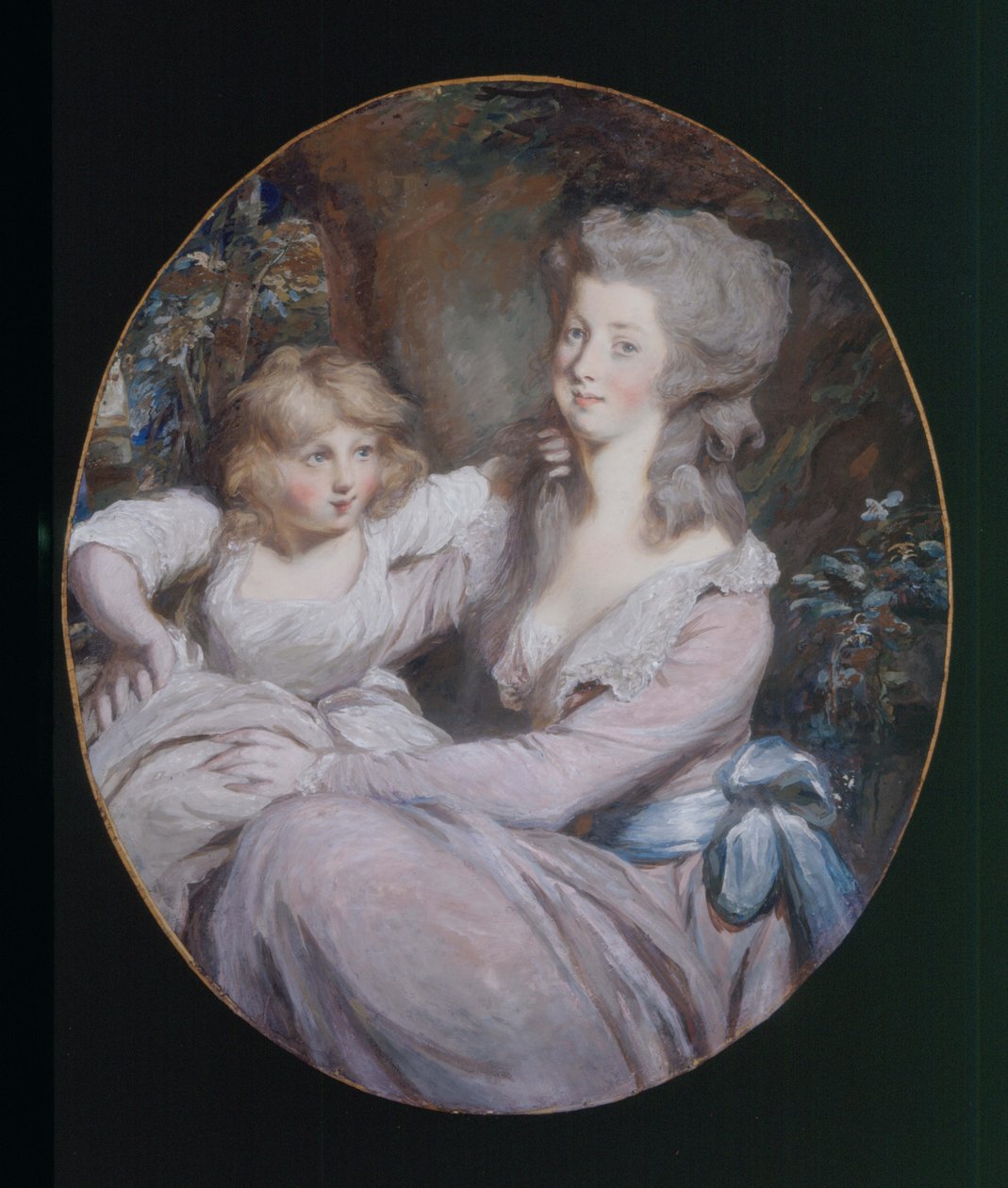 Margaret "Peggy" Arnold och dotter Sophia, ca 1787 av Daniel Gardner
