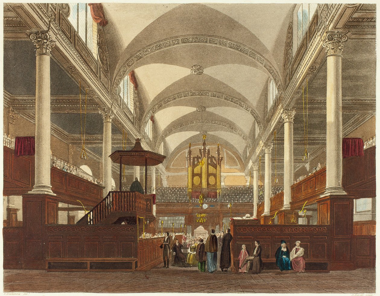 Inre av Christ Church av Daniel Havell