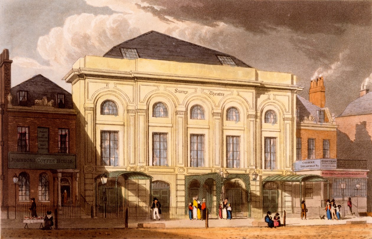 Surrey Theatre, London, 1826 av Daniel Havell