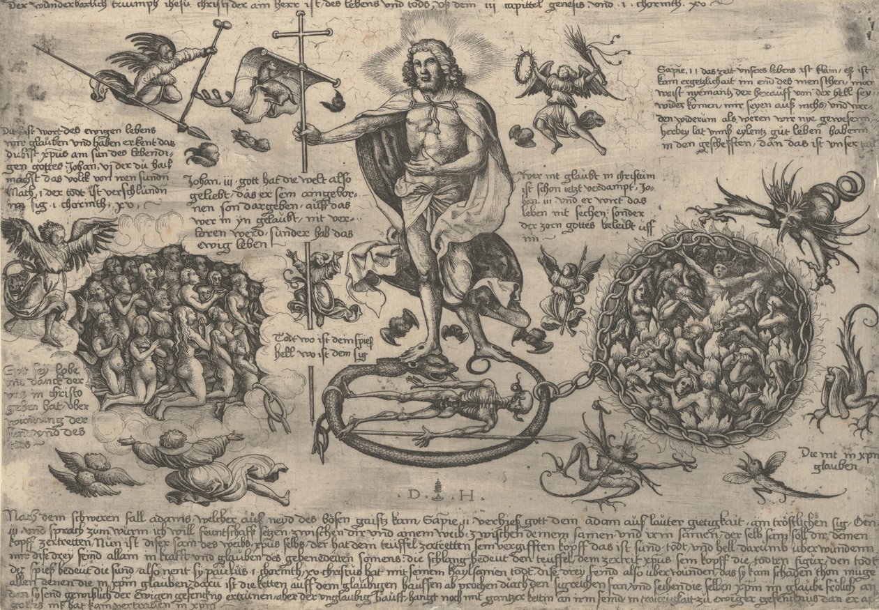 Den triumferande Kristus, ca. 1530-36. av Daniel Hopfer