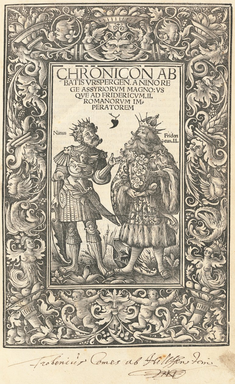 Krönika om abboten i Urspergen av Daniel Hopfer and Burchardus Biberacensis, Provost of Ursperg