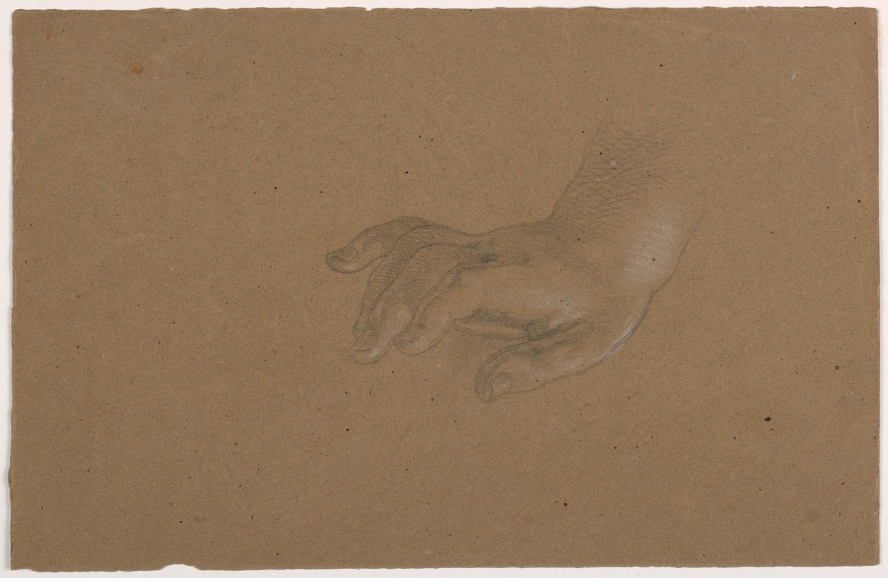 Teckning, studie av höger hand, 1850-60 av Daniel Huntington