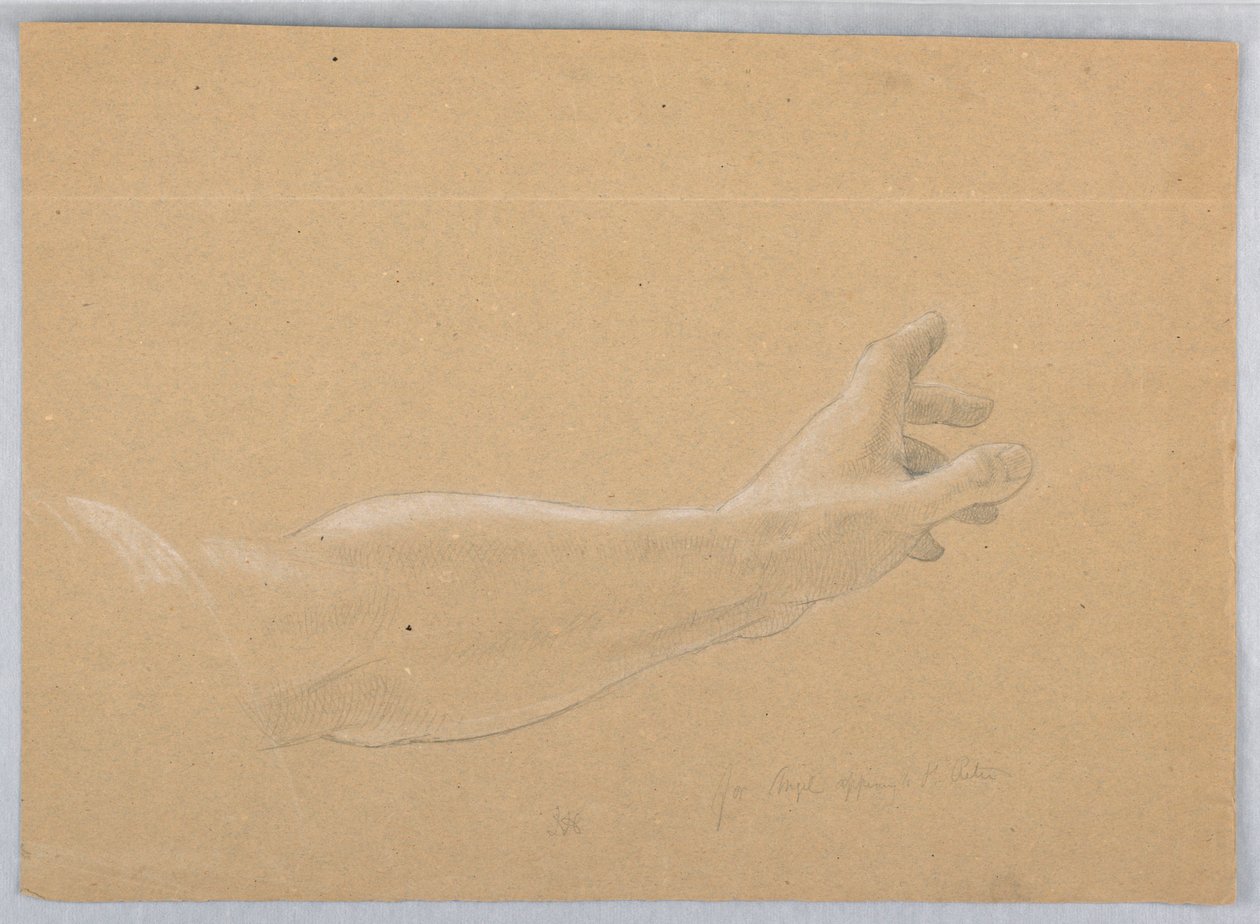 Teckning, studie till "Early Christia", 1839-40 av Daniel Huntington