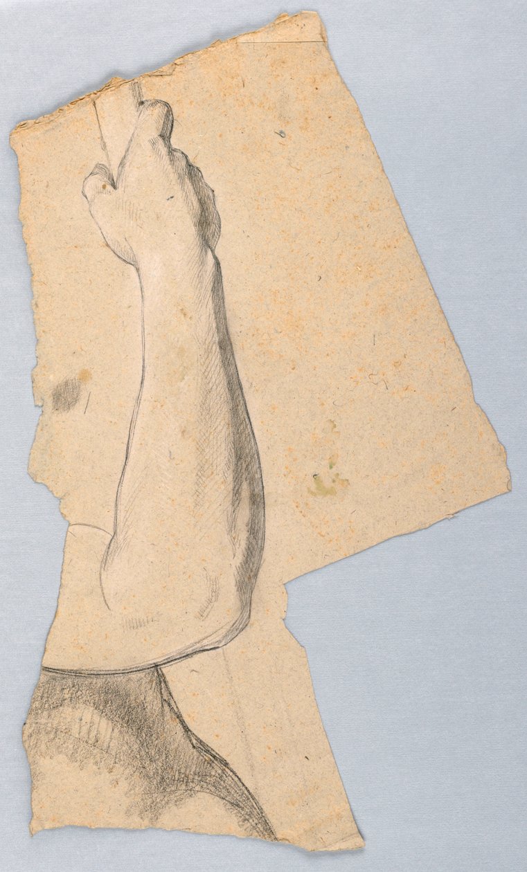 Teckning, studie till "Tribute Money", 1852 av Daniel Huntington