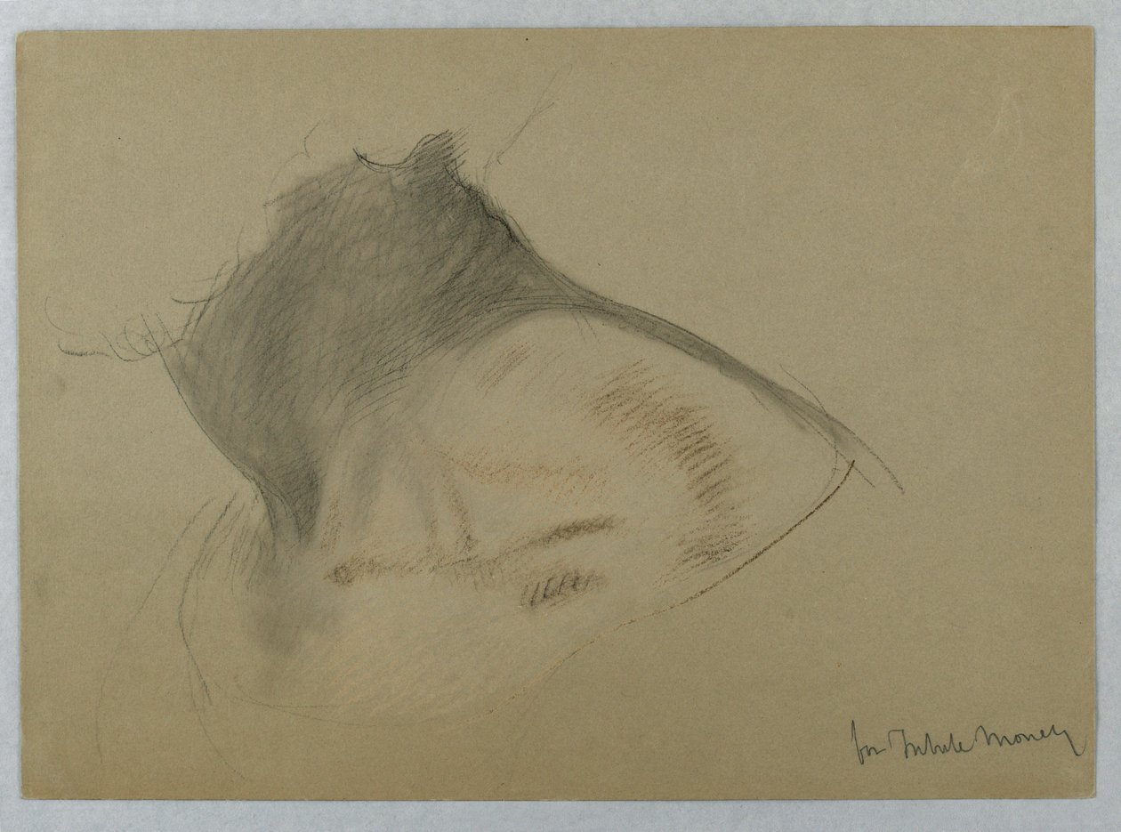 Teckning, studie till "Tribute Money", 1852 av Daniel Huntington