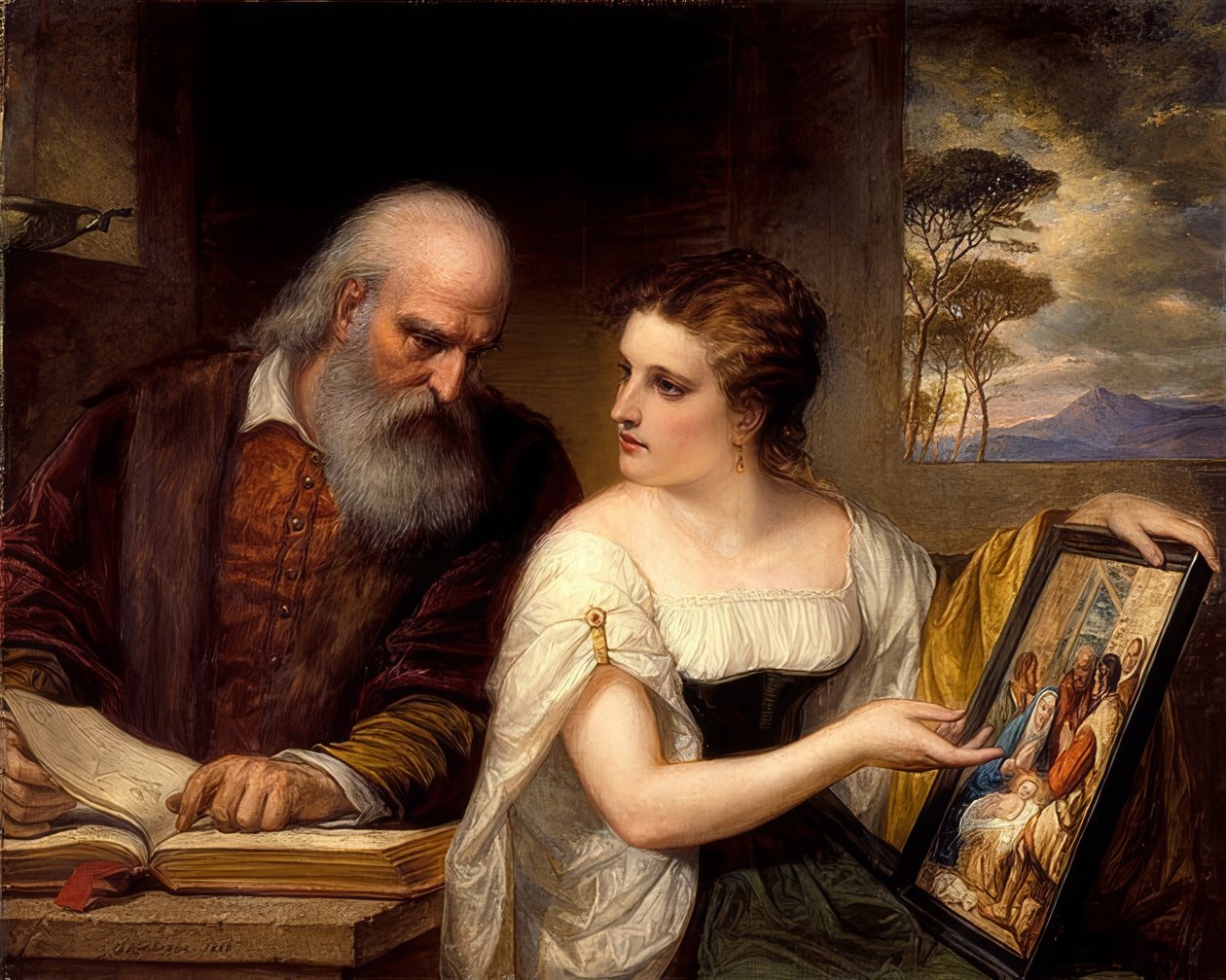 Filosofi och kristen konst. 1868 av Daniel Huntington