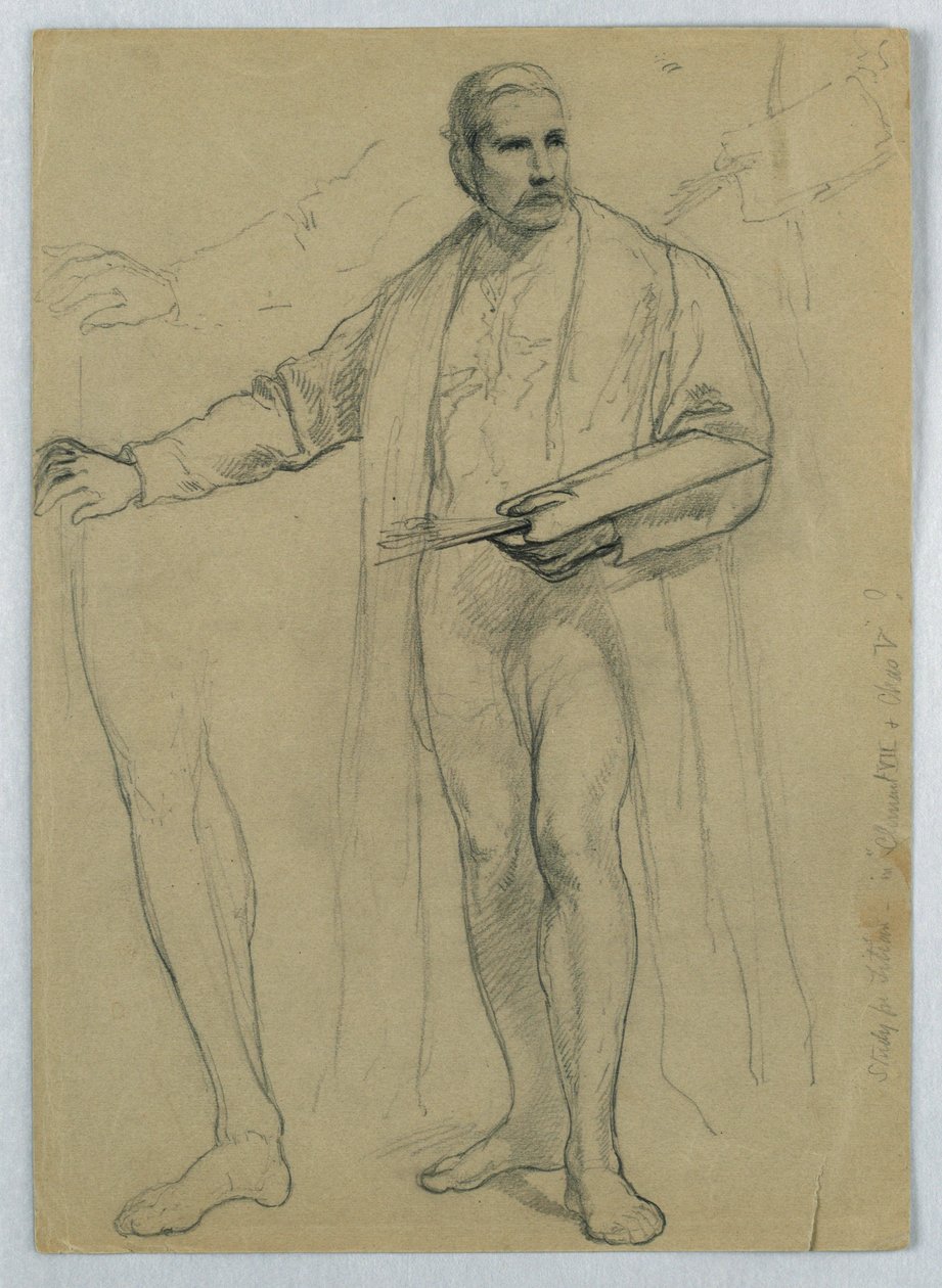 Studie för "Titian Showing av Daniel Huntington