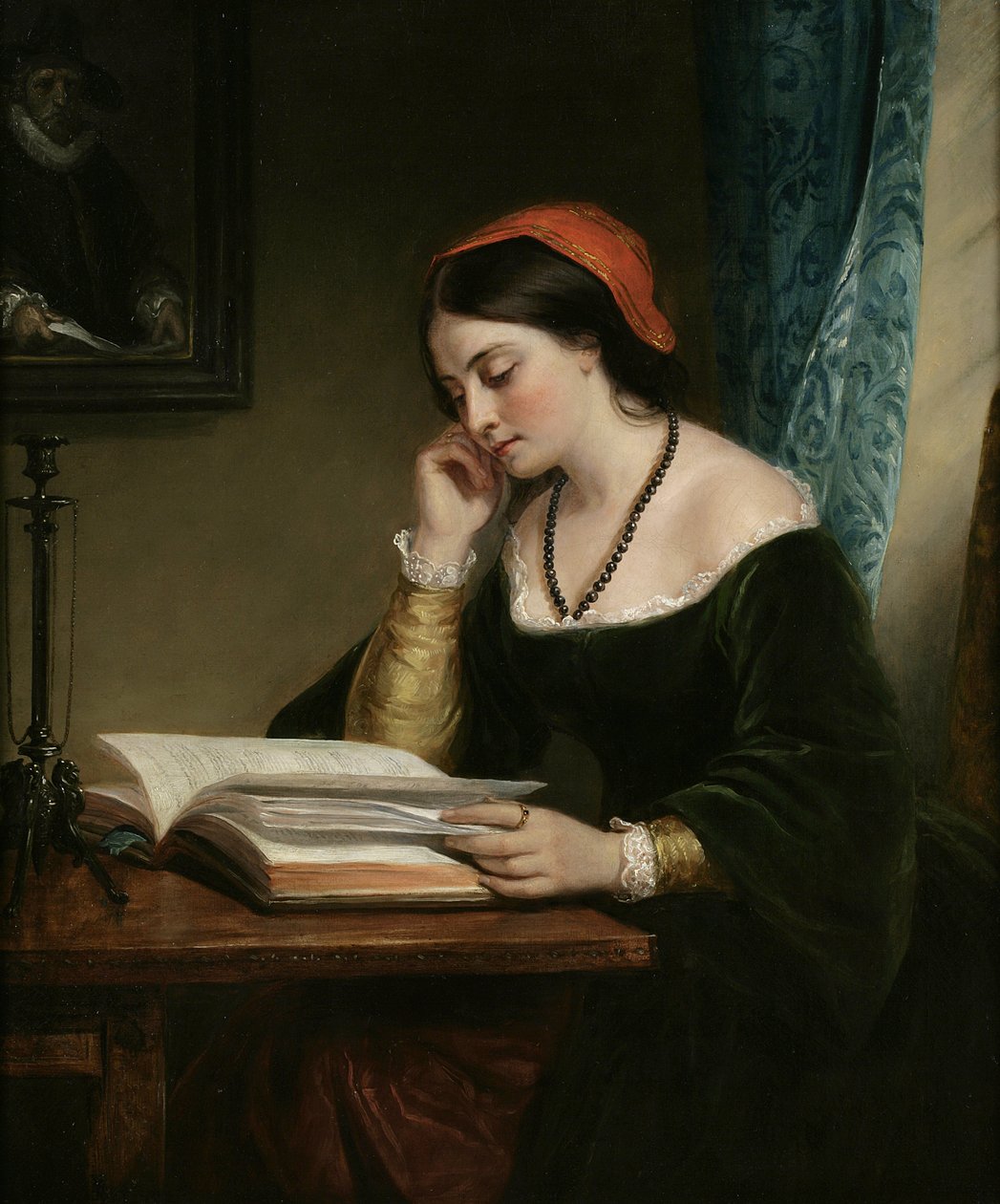 The Fair Student, 1858 av Daniel Huntington