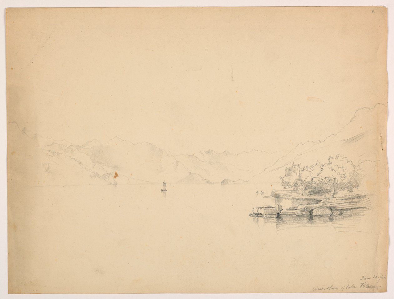 Västra stranden av sjön Brienz, Schweiz av Daniel Huntington