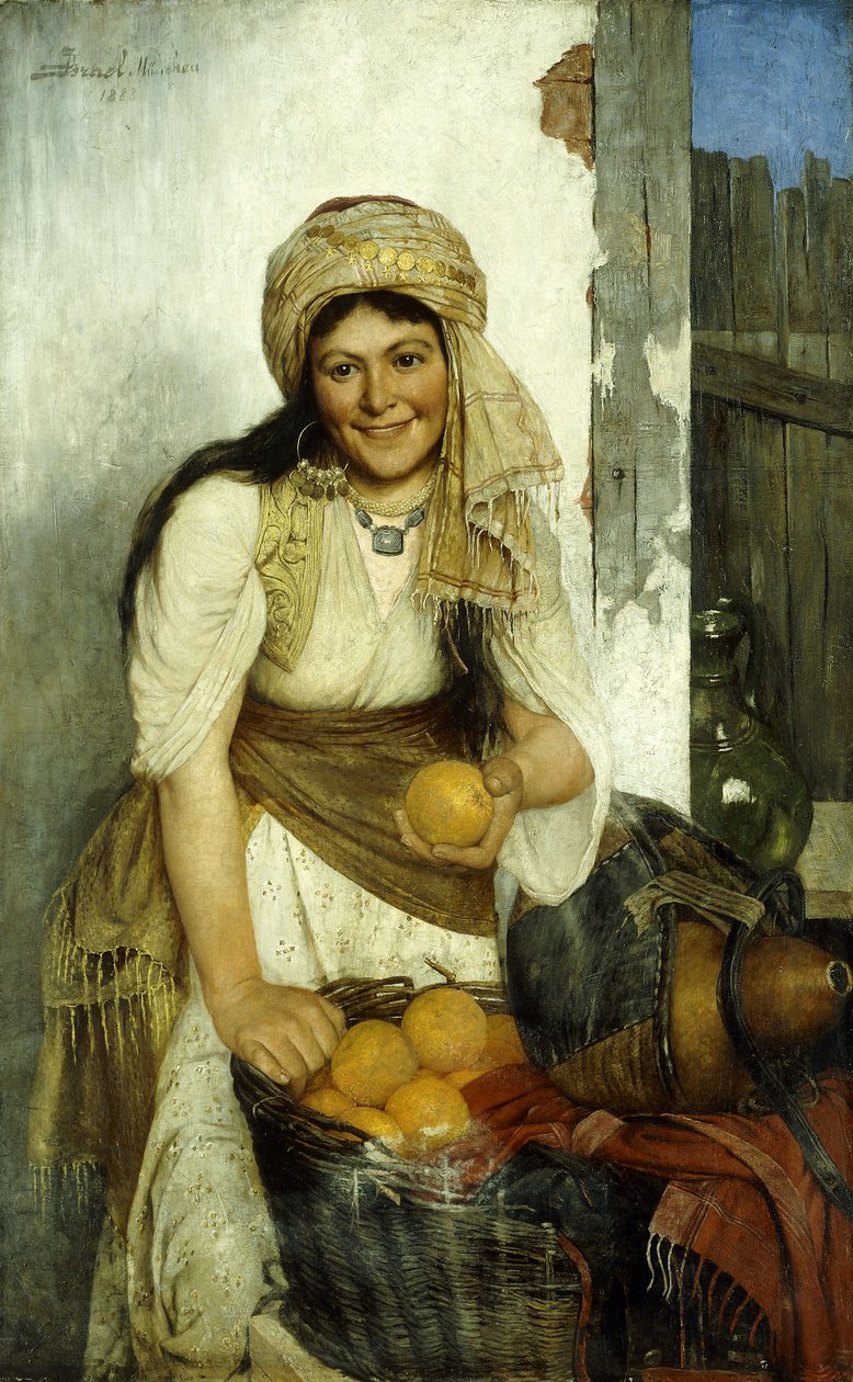 Den orange säljaren, 1888 av Daniel Israel
