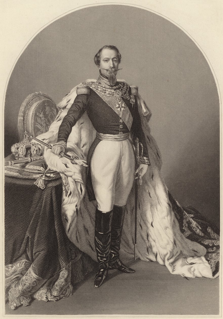 Louis-Napoleon Bonaparte (gravyr) av Daniel John. Pound