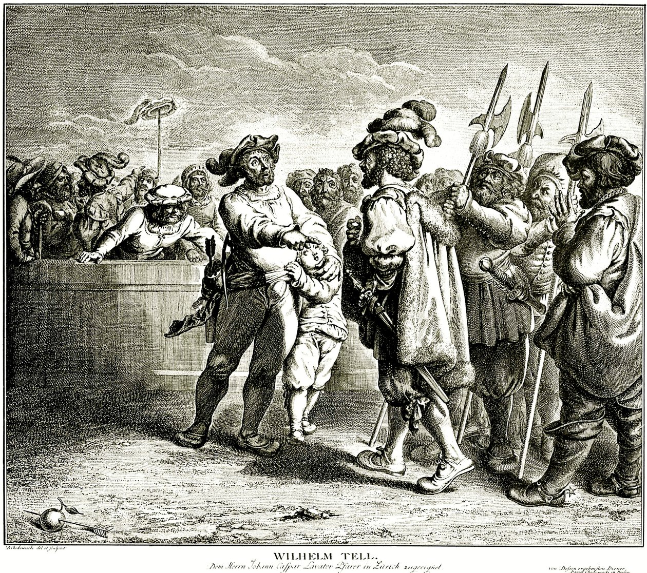 William Tell, 1781. av Daniel Nikolaus Chodowiecki